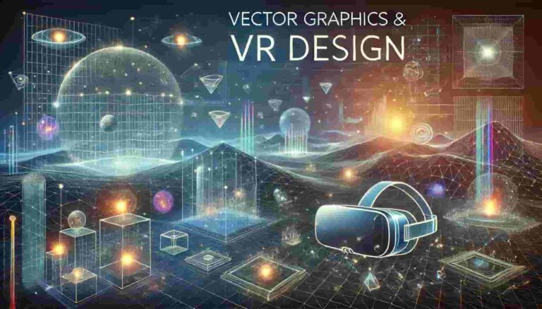 vector illustration virtual reality background future images wireframe